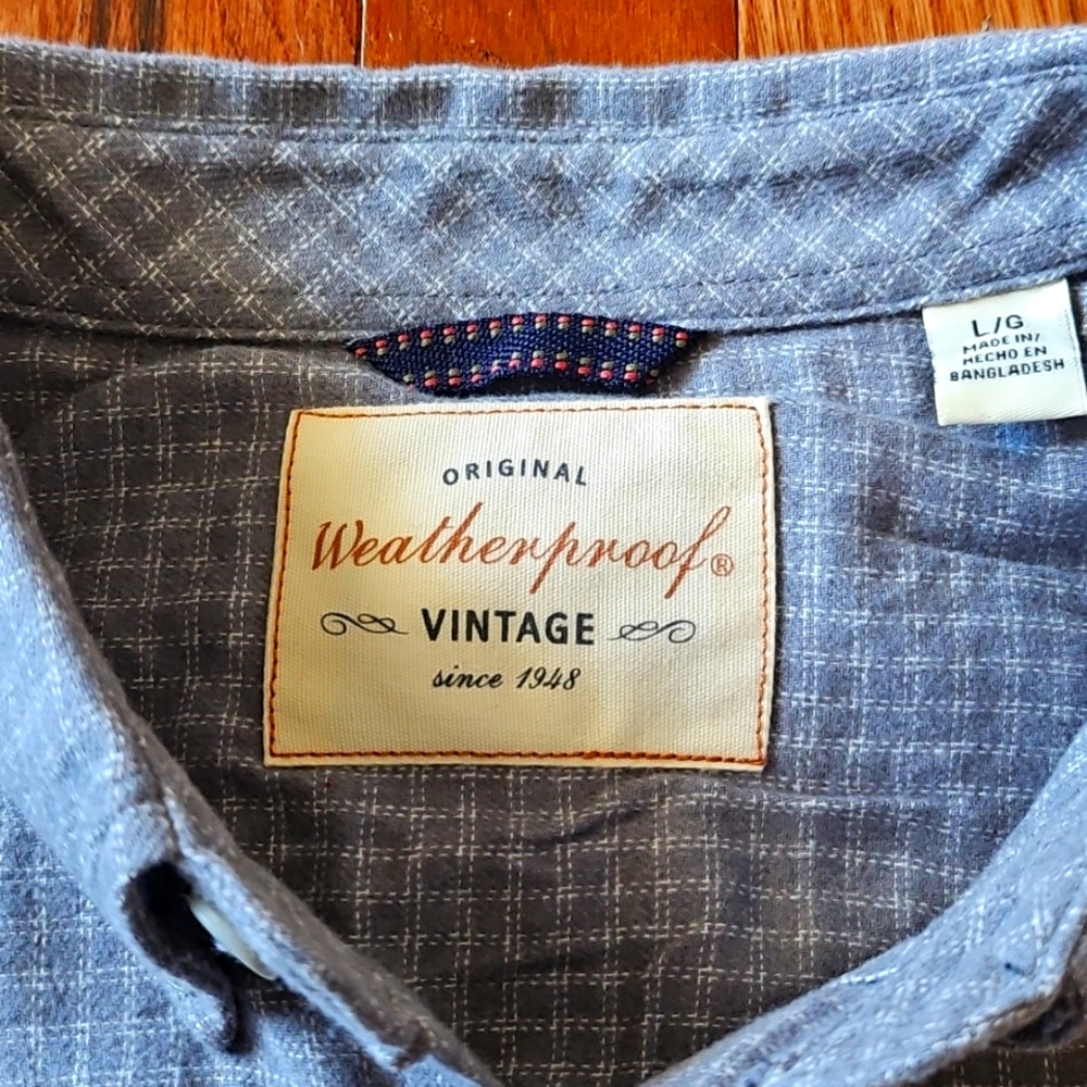 Mens Weatherproof Vintage Button Up Shirt